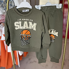 Slam baskılı yeşil takım