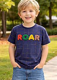 3-11 yaş çizgili mavi erkek çocuk tişört