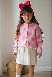 Kız çocuk triko etekli ceketli takım