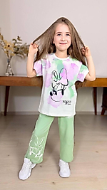 3-7 yaş bol paça minnie takım