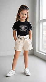 Chanel 2-3-5 yaş takım şortlu