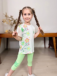 3-7 yaş arası hey its ok yeşil kaprili takım