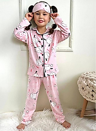 Happy time baskılı kız çocuk gecelik