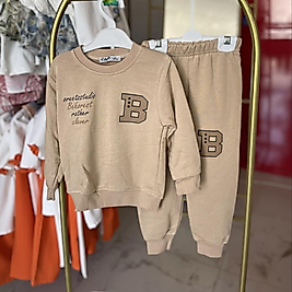 Bekorest baskılı krem takım