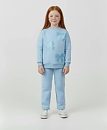 Mavi pullu şardonlu takım