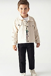 3/9 yaş Ceketli kot pantolonlu üçlü takım