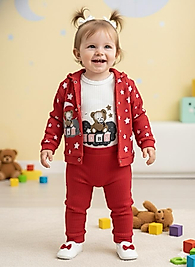 Baby baskılı Zıbınlı üçlü takım