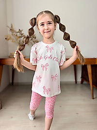 4-8 yaş arası pamuk kumaş kaprili takım