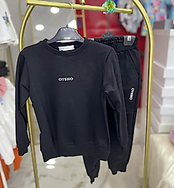 Siyah osho baskılı takım