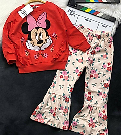 Mickiemause ispanyol paça kız çocuk takım