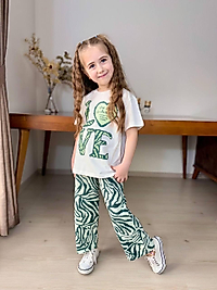 5-8 yaş arası yüzde yüz pamuklu bol paçalı takım