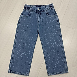 Tam taşlı kot pantolon