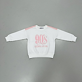 90 baskılı beyaz kız çocuk kazak