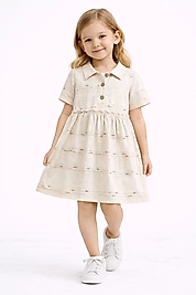 2-8 yaş arası terletmez kumaş elbise