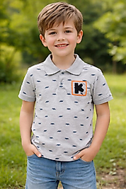 3-10 yaş arası polo yaka erkek çocuk tişört