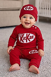 Nestle kit kat şapkalı takım