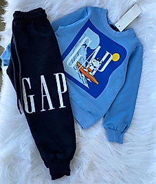 Gap baskılı mavi takım