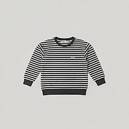 Gri beyaz çizgili erkek çocuk kazak