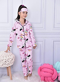 My friends baskılı mickeyli kız çocuk gecelik