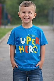 5-9 yaş mavi erkek tişört