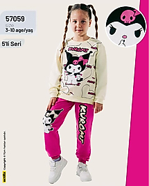 KUROMİ KIZ ÇOCUK ALT ÜST TAKIM 57059