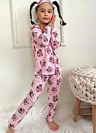 Minnie mause baskılı kız çocuk gecelik