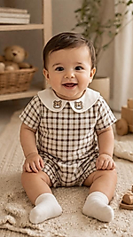 Ayıcık nakışlı bebek tulumu