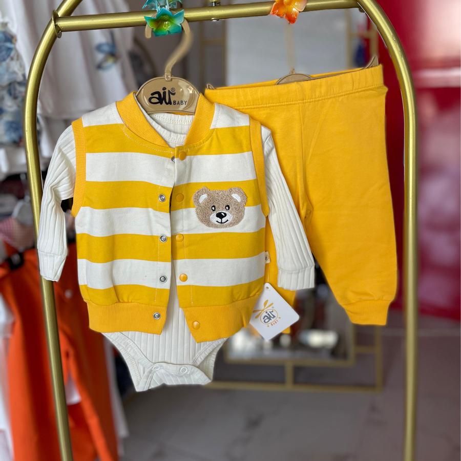 Erkek bebek üçlü takım