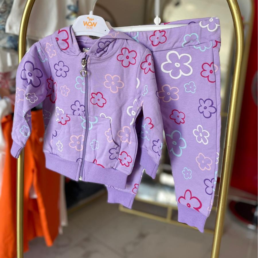 Kız bebek alt üst çiçekli takım