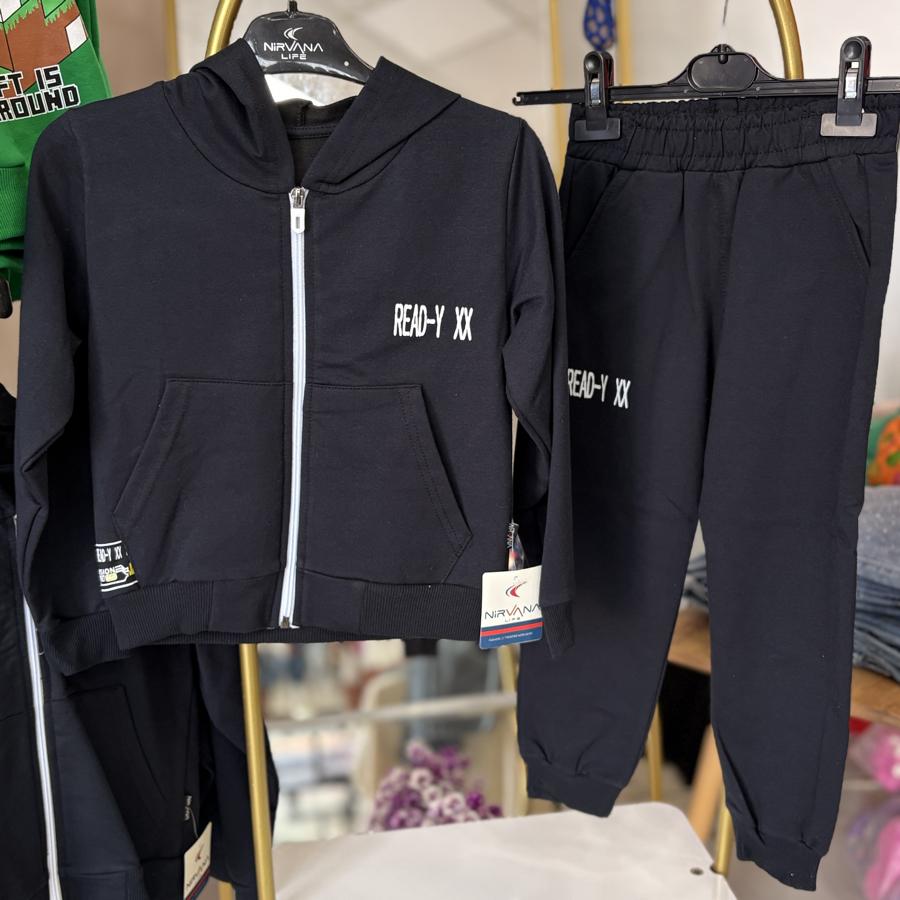 Erkek çocuk kapşonlu takım lacivert