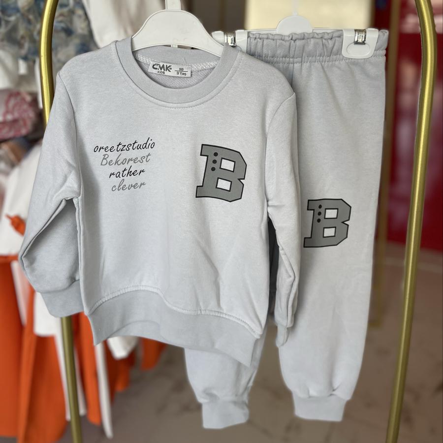 Bekorest baskılı gri takım