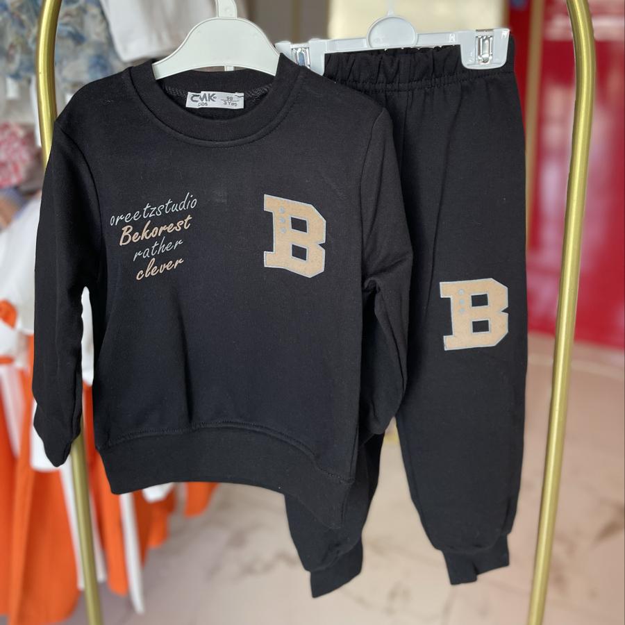 Bekorest baskılı siyah takım