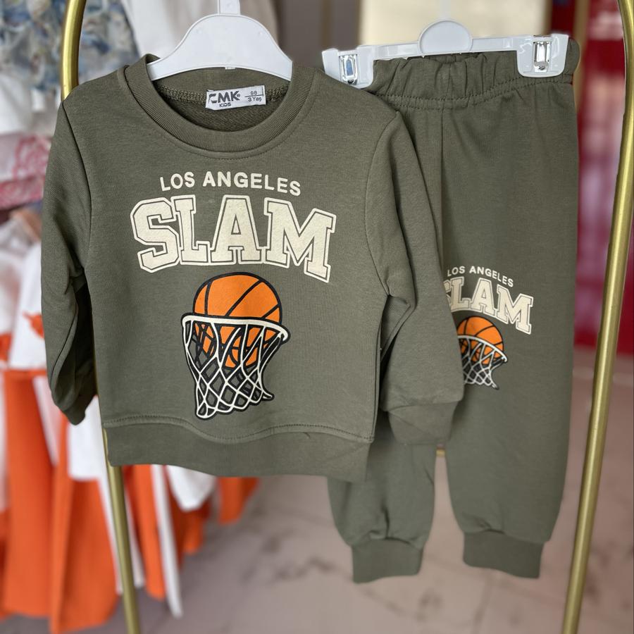 Slam baskılı yeşil takım