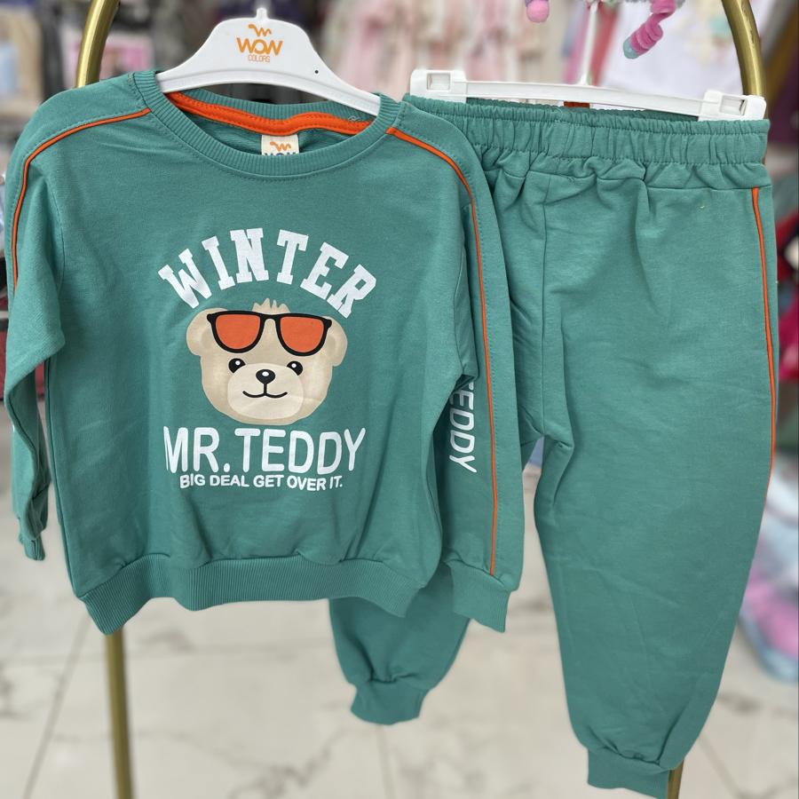 Winter baskılı yeşil takım