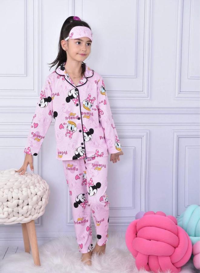 My friends baskılı mickeyli kız çocuk gecelik