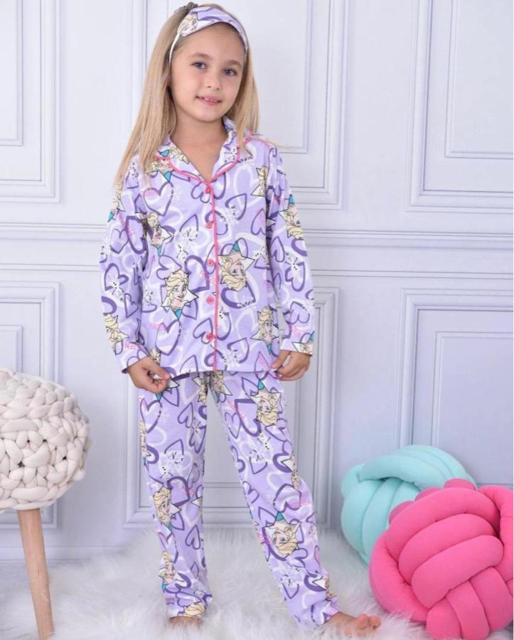 Frozen elsa baskılı kız çocuk gecelik