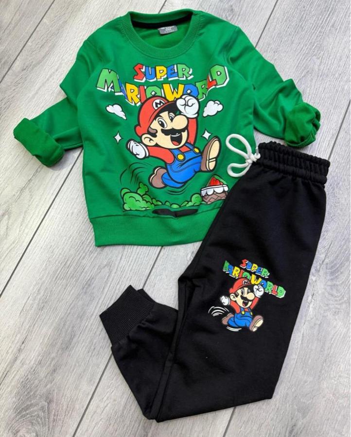 Süper mario baskılı takım