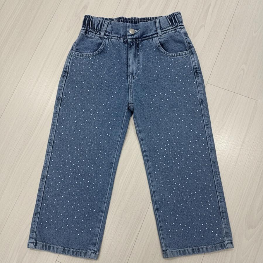 Tam taşlı kot pantolon