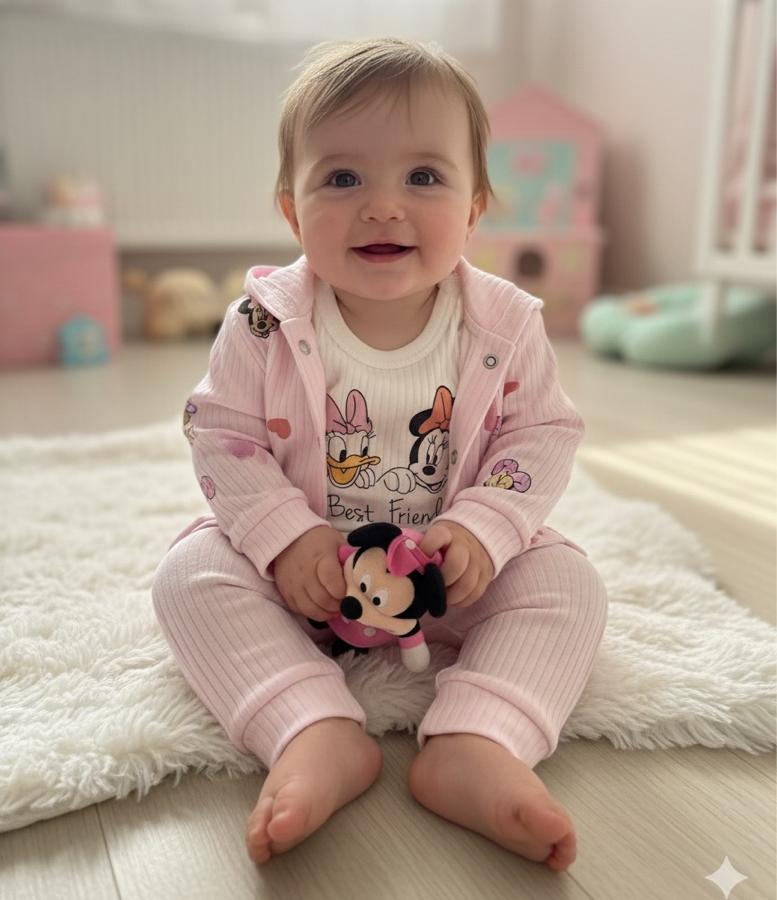 Best friend baskılı Zıbınlı üçlü takım