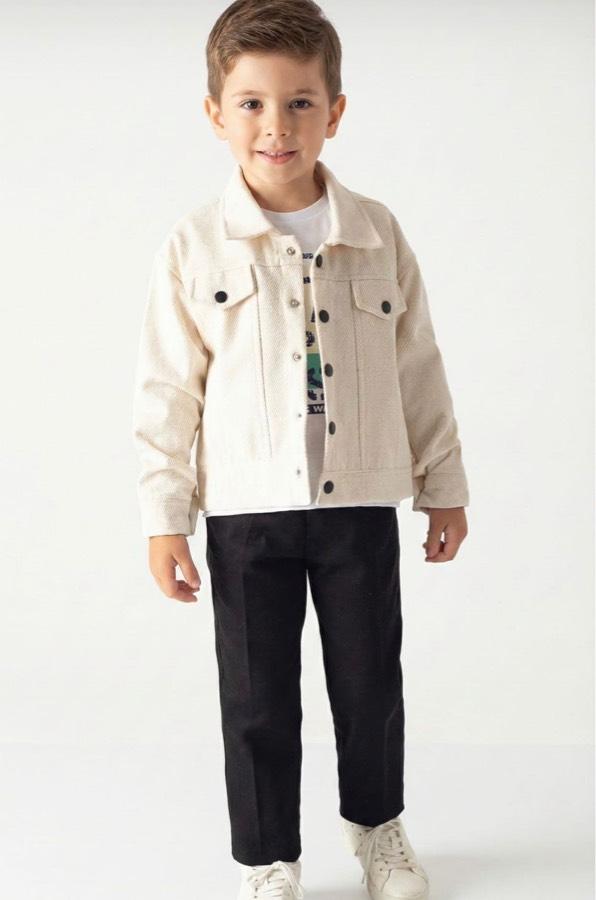 3/9 yaş Ceketli kot pantolonlu üçlü takım