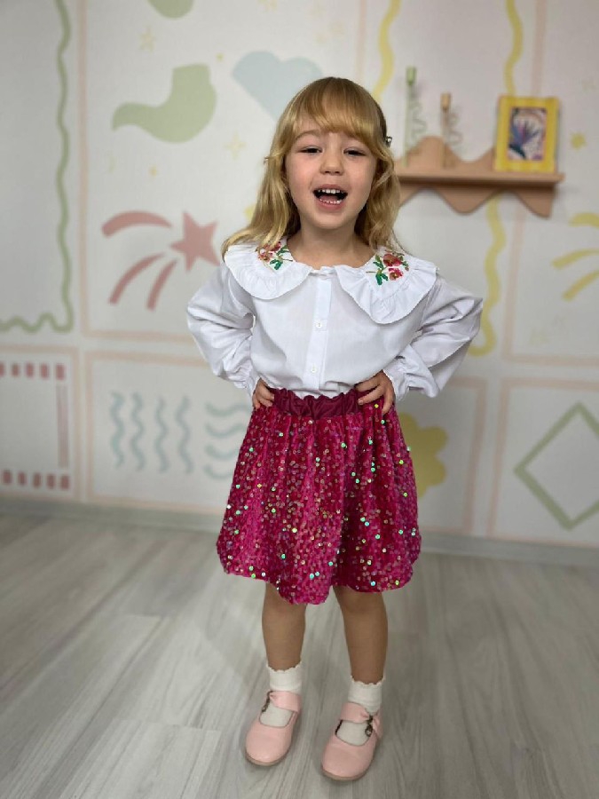 3/10 yaş pullu etekli omuz dantelli gömlekli takım