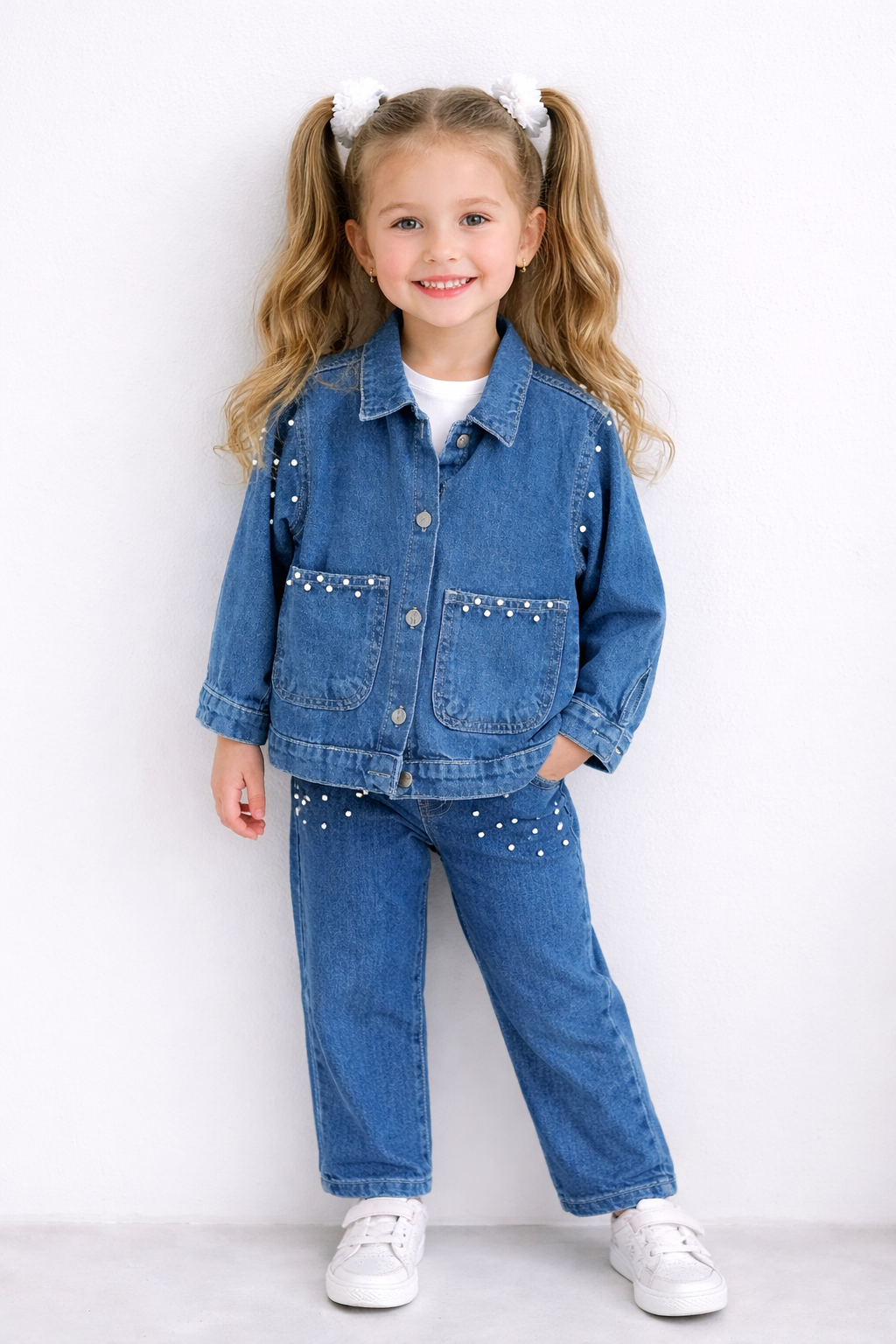 Kız çocuk 3-10 yaş arası kot takım