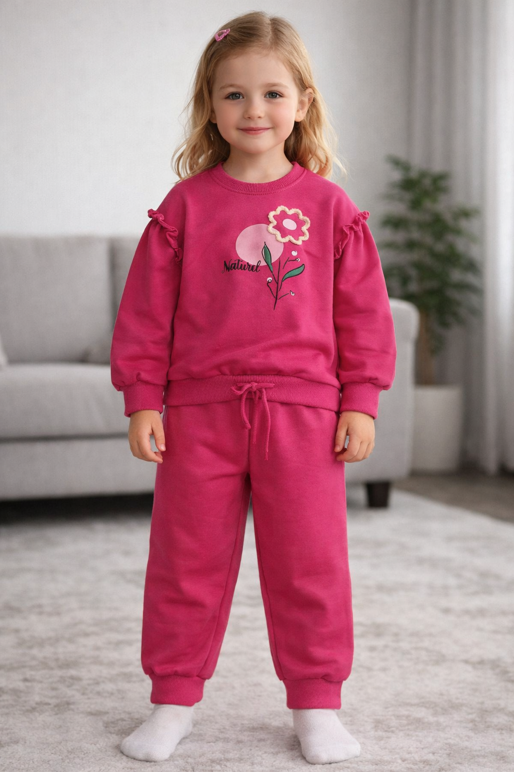 4-5 yaş kız çocuk birinci sınıf kumaş alt üst takım