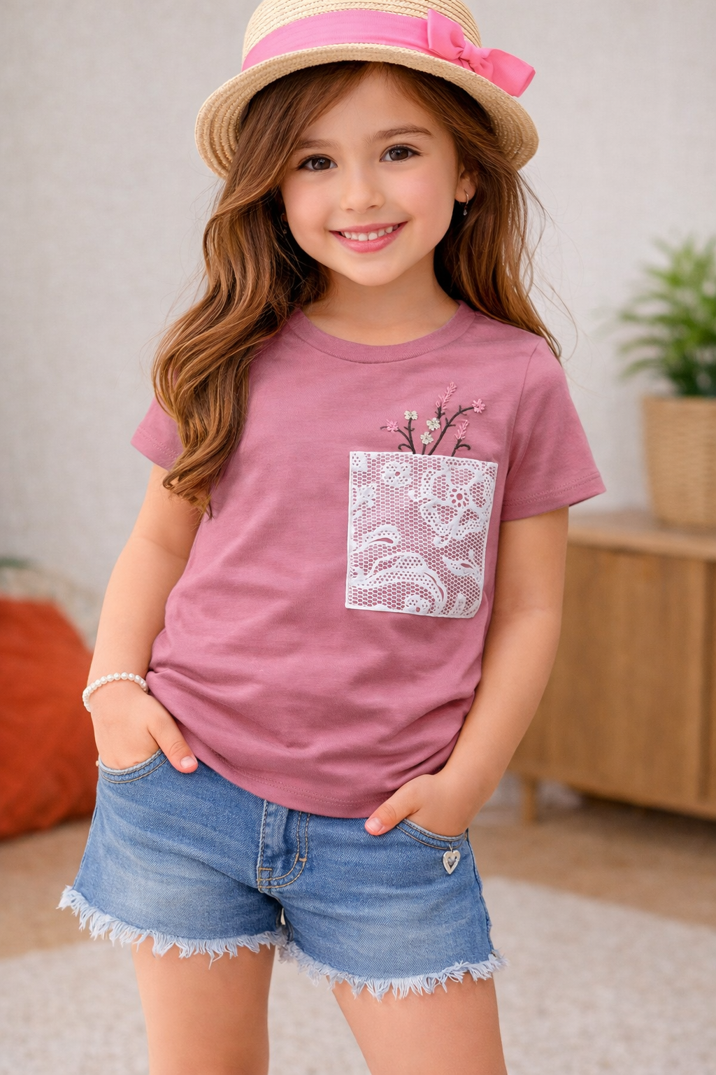 5-6-7 Kız çocuk tek tşört