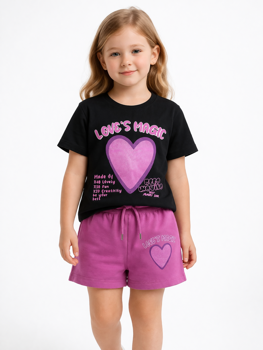 5-14 yaş arası şortlu sim baskılı birinci kalite kumaş