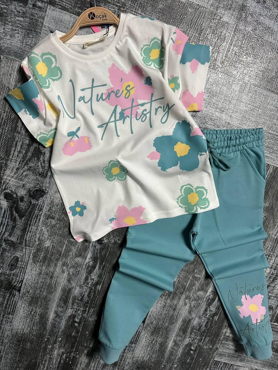 3/4 6/7 yaş alt uzun pamuk kumaş takım