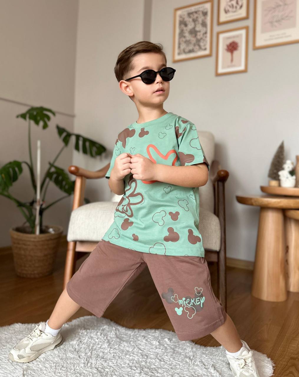 Mickey 7-8 yaş arası pamuk takım