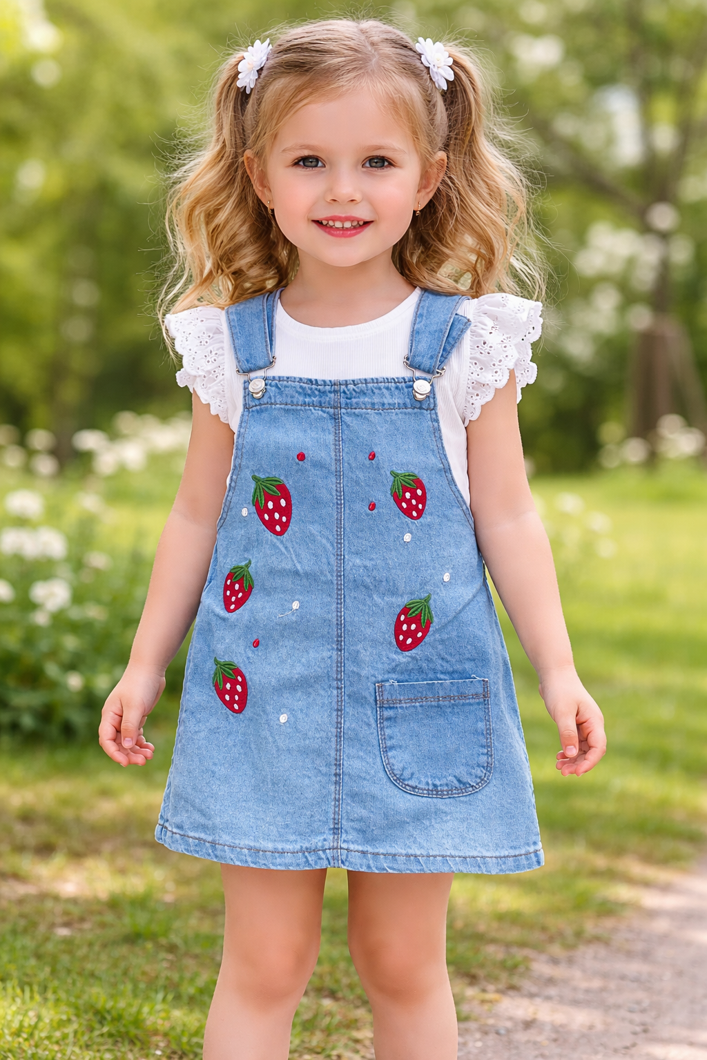 Kot elbise 4/5 yaş iç tişörtlü