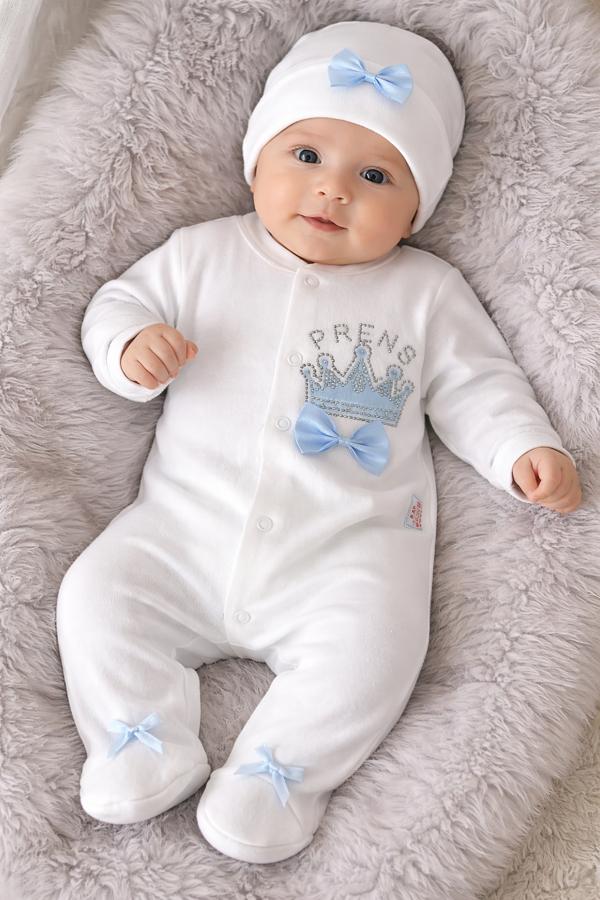 Taş işlemesi papyonlu bebek tulum