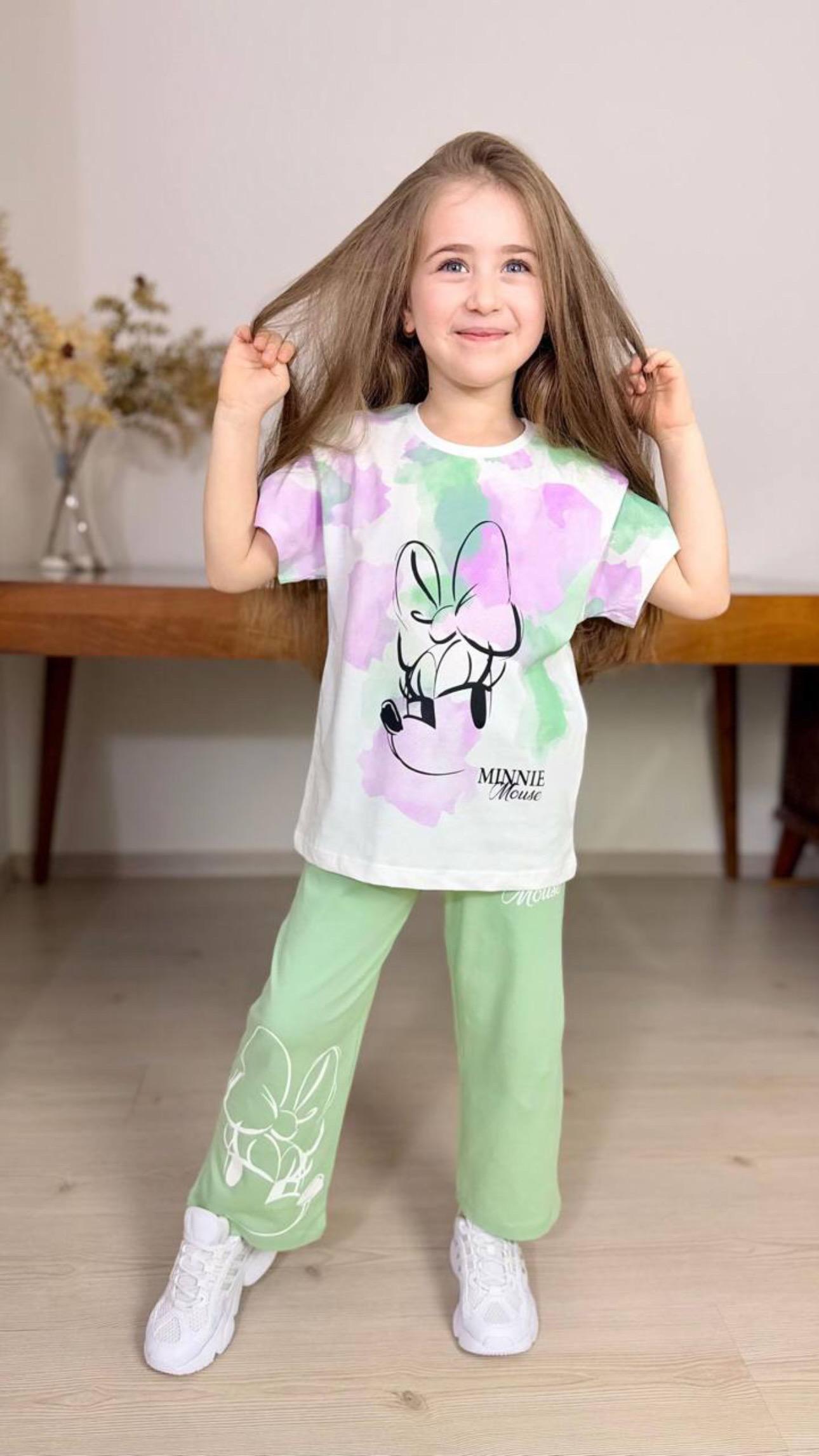 3-7 yaş bol paça minnie takım